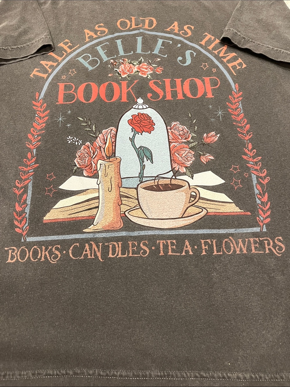Comfort Colors Black 'Belle's Book Shop' Graphic Tee - Picture 2 of 4